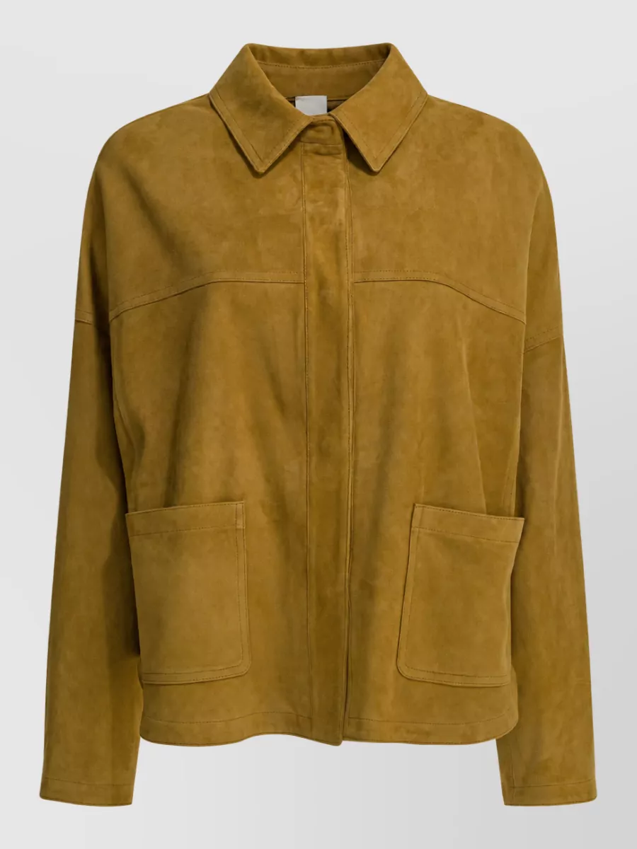 Furling By Giani suede single breasted coat