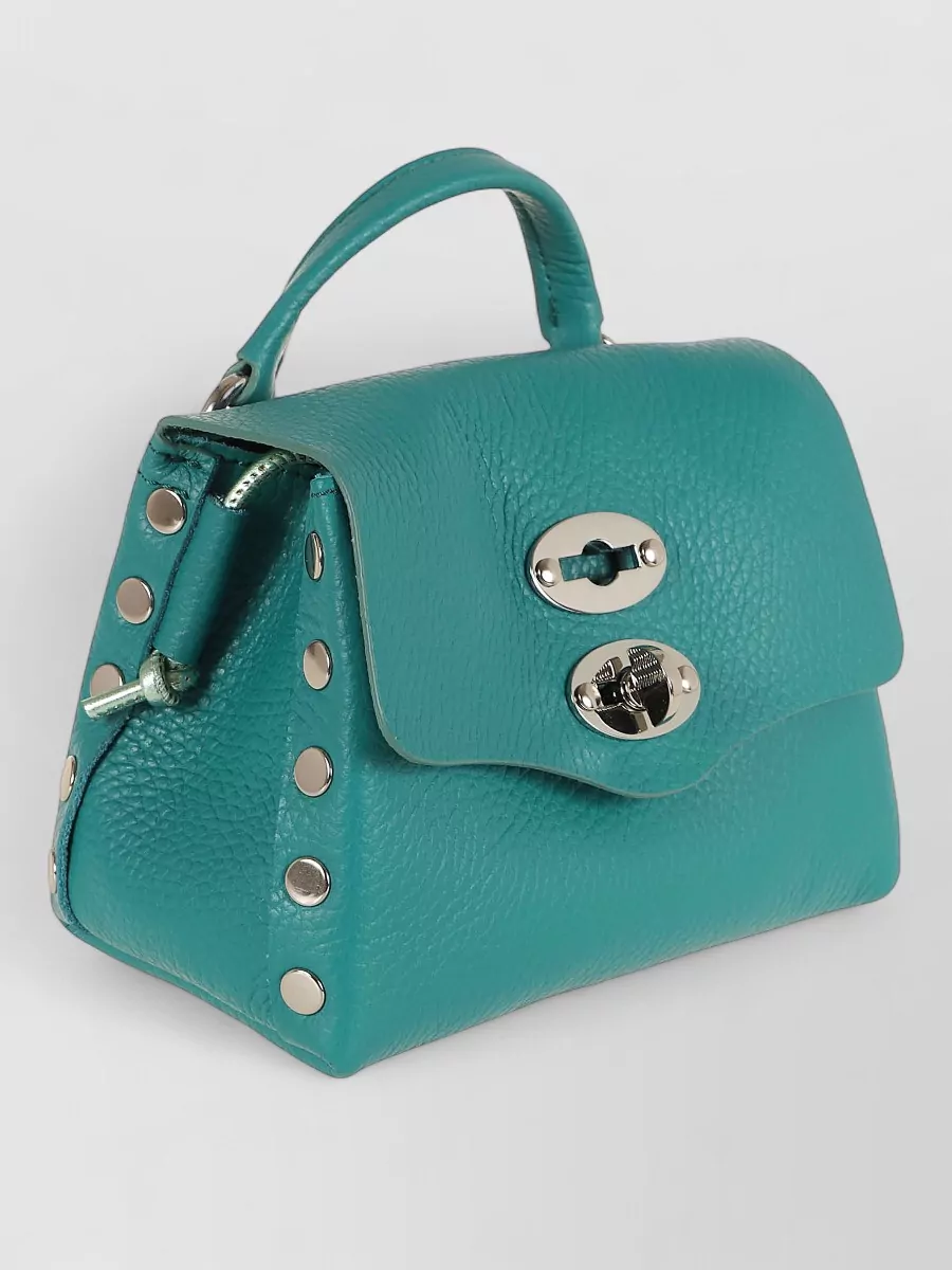 Zanellato Leather Studded Mini Shoulder Bag