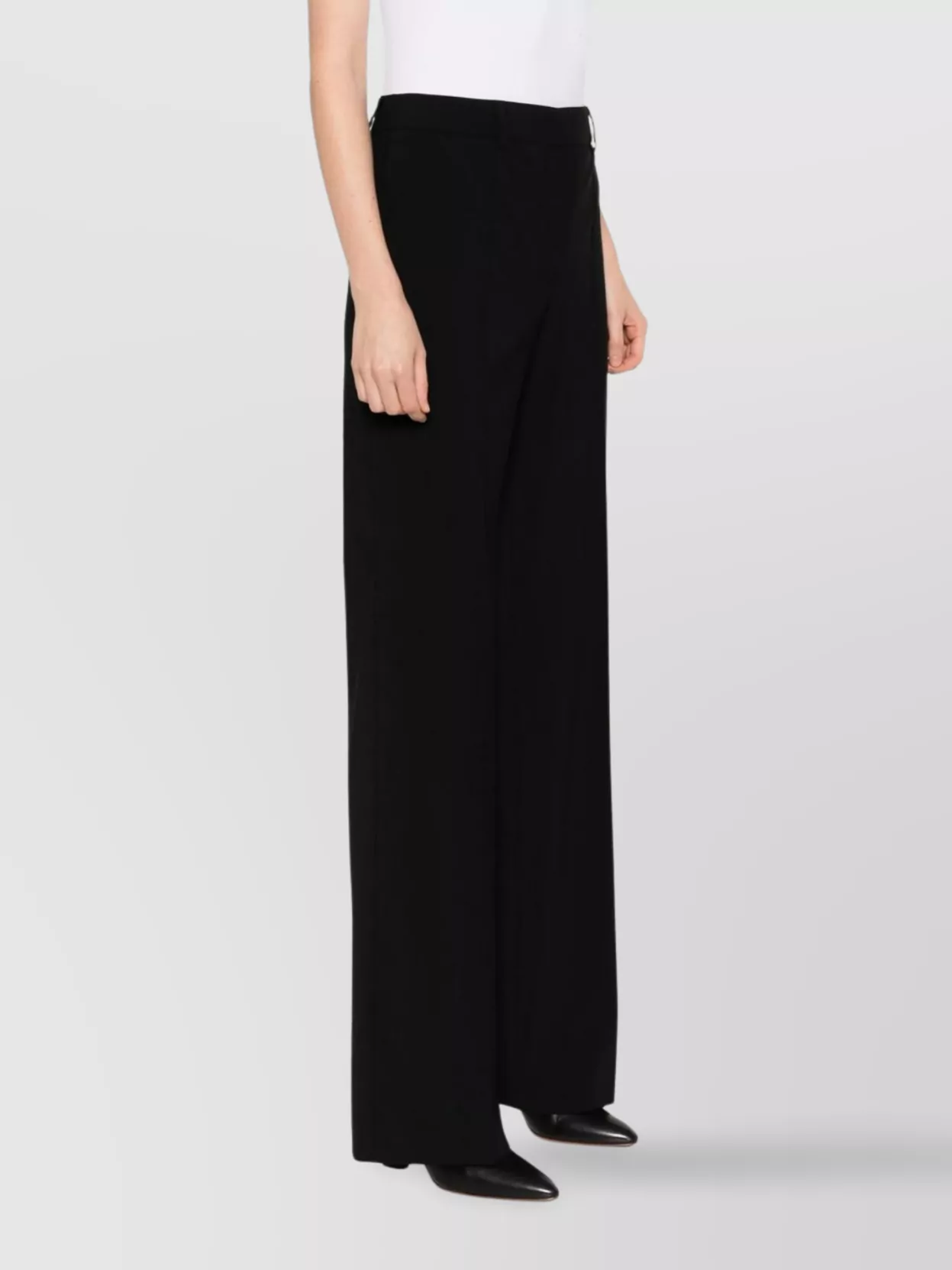 Alberta Ferretti Wide-Leg Tailored Trousers Featuring Pockets