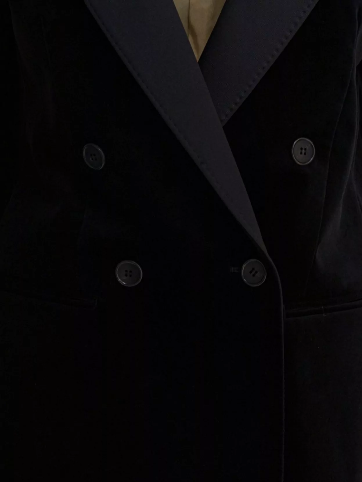 Max Mara Velvet Blazer With Satin Lapels And Buttons