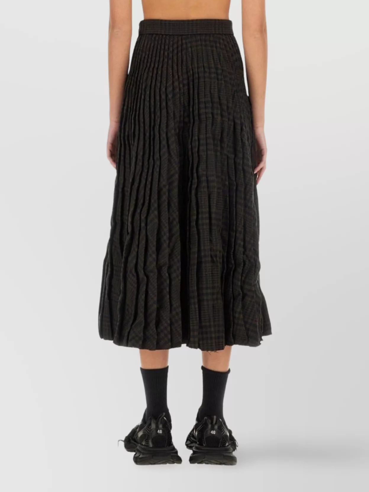Balenciaga High Waist Midi Pleated Skirt Design
