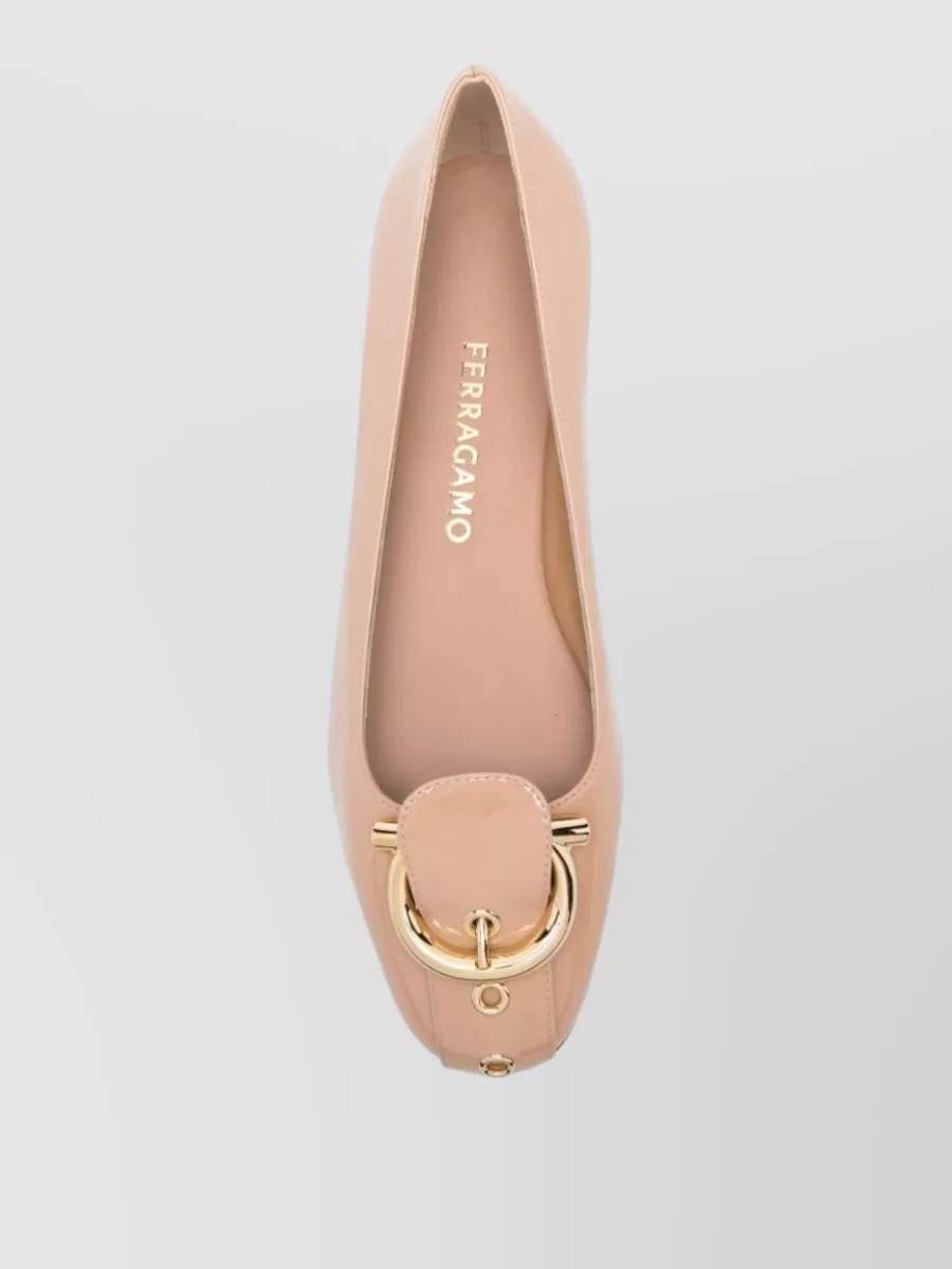 Ferragamo Leather Ballerina Flats
