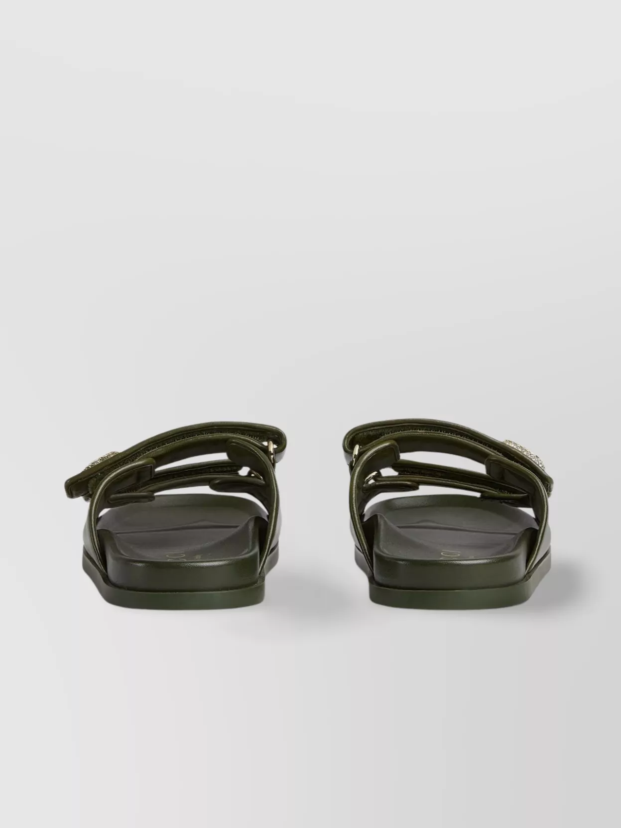 Gucci Crystal Double Strap Flat Sandals