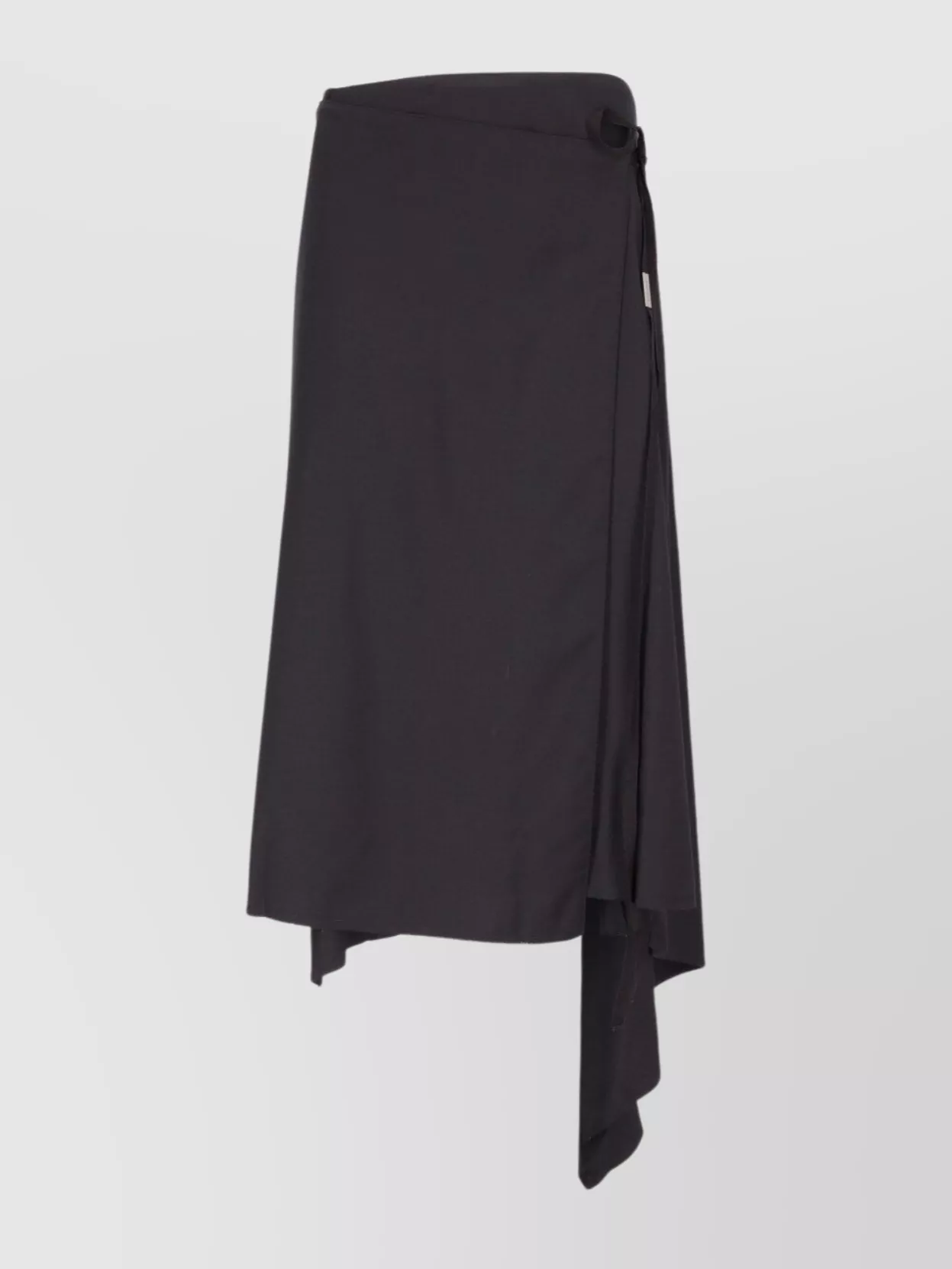 Ann Demeulemeester Ylva Midi Wrap Skirt Wool Twill