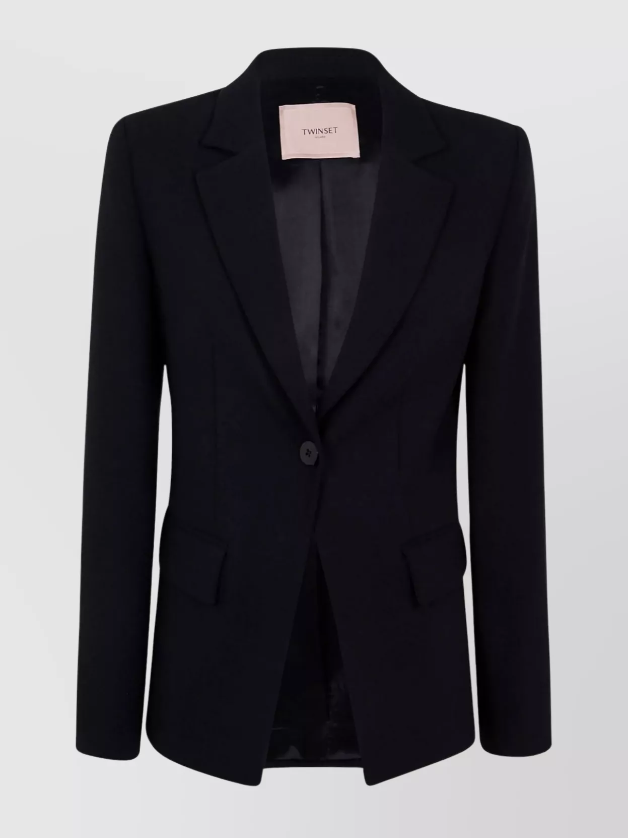 Twinset Tailored Blazer Flap Pockets In Animal Print
