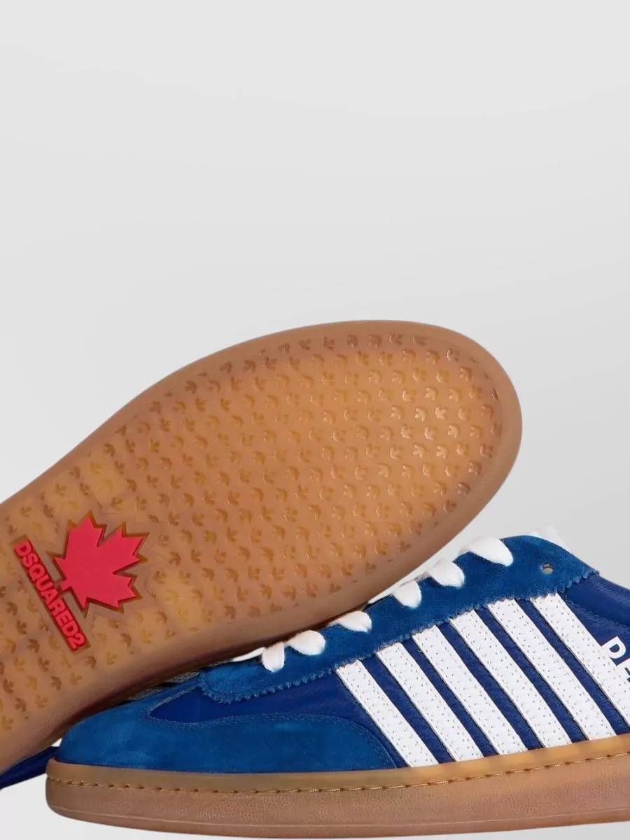 Dsquared2 Low Top Sneakers Contrast Stripes Rubber Sole