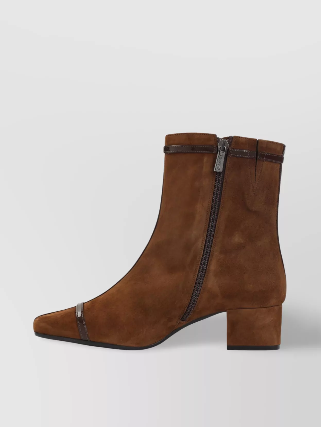Carel Square Toe Block Heel Ankle Boots