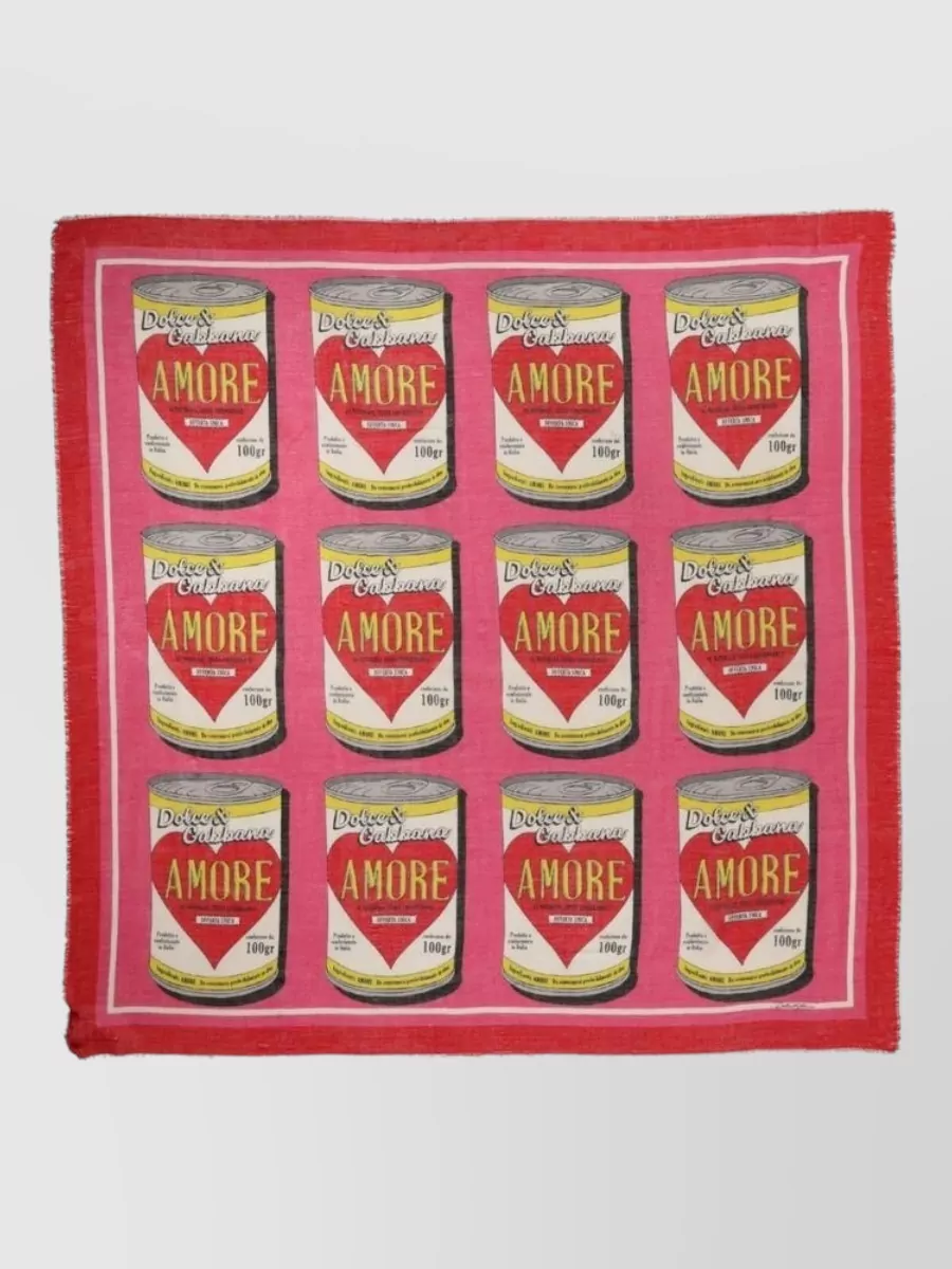Dolce&Gabbana cashmere silk logo print square scarf