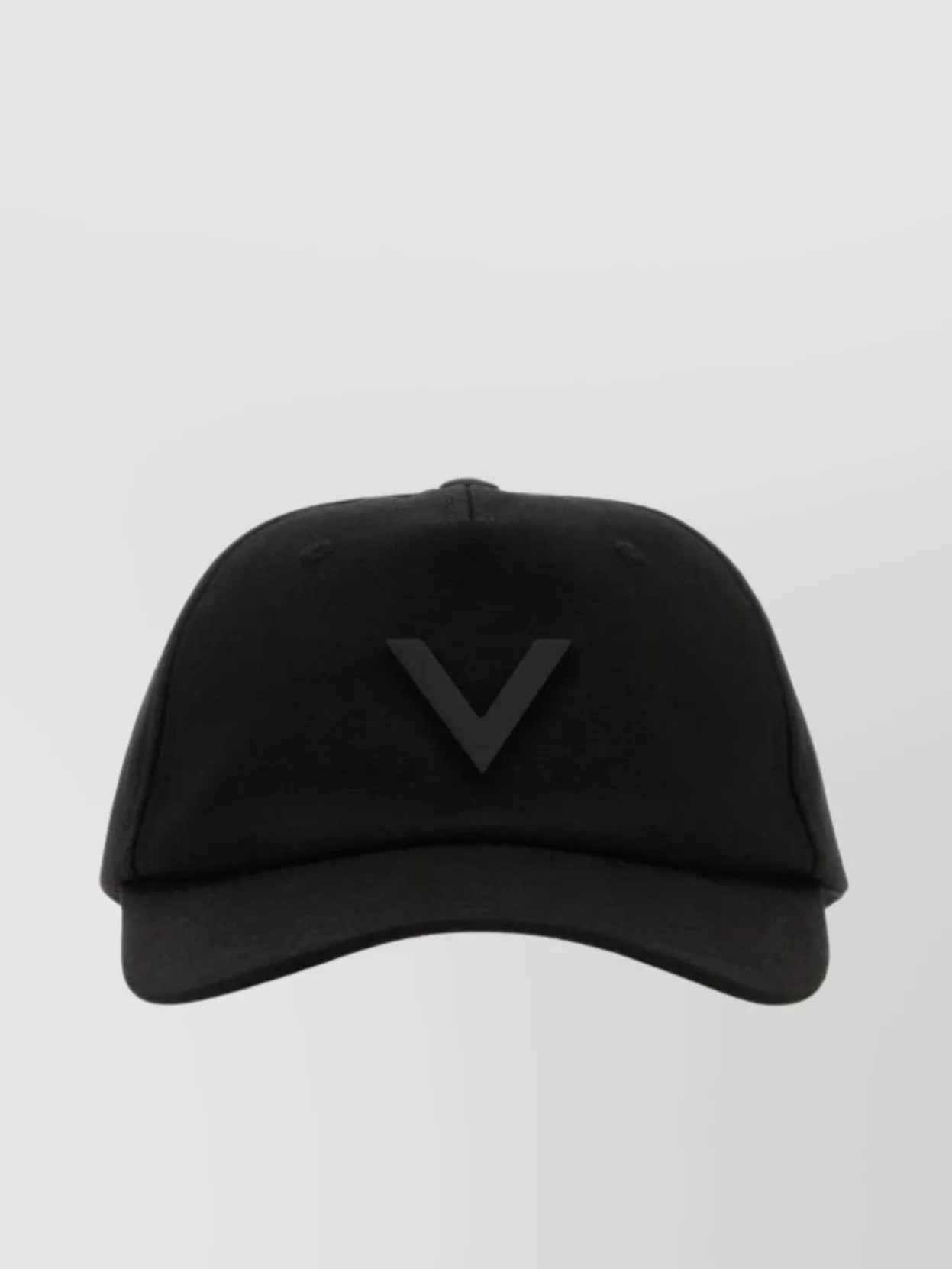 Shop Valentino Stretch Cotton Baseball Cap With Curved Peak