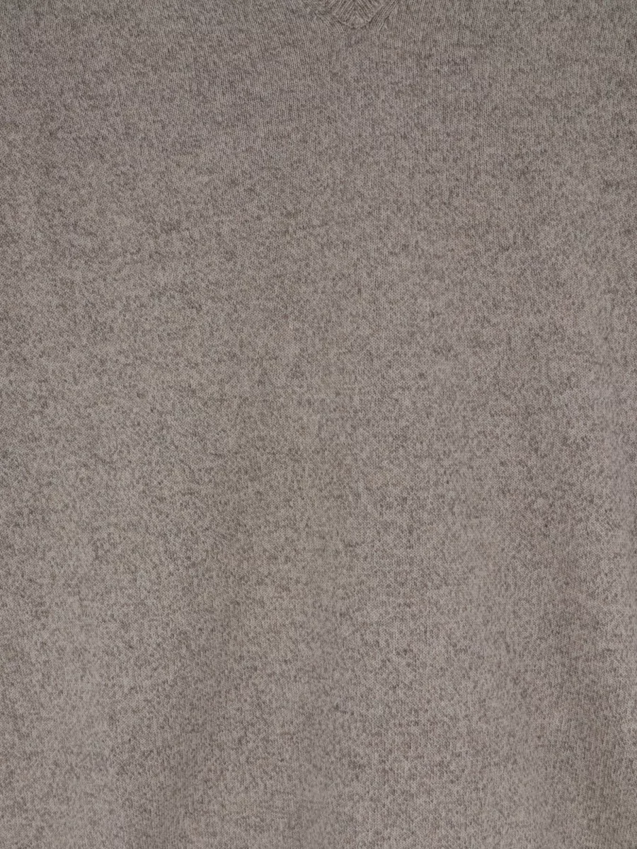 Brunello Cucinelli Ribbed Cashmere V-Neck Sweater