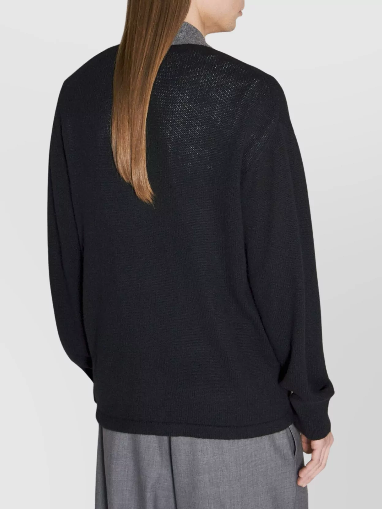 Prada Cashmere Cardigan With Long Sleeves And Front Pockets In Black