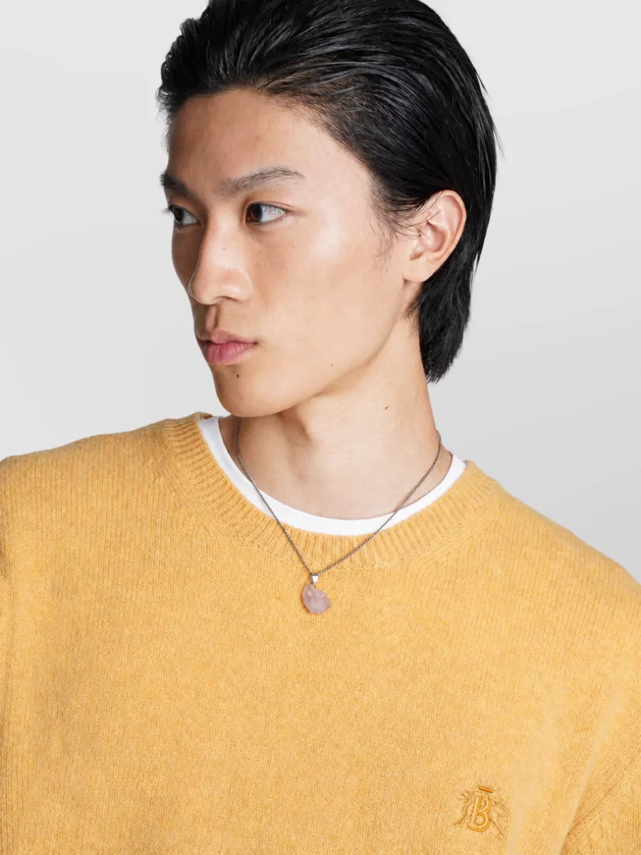 Baracuta Virgin Wool Fine-Knit Crew-Neck Sweater