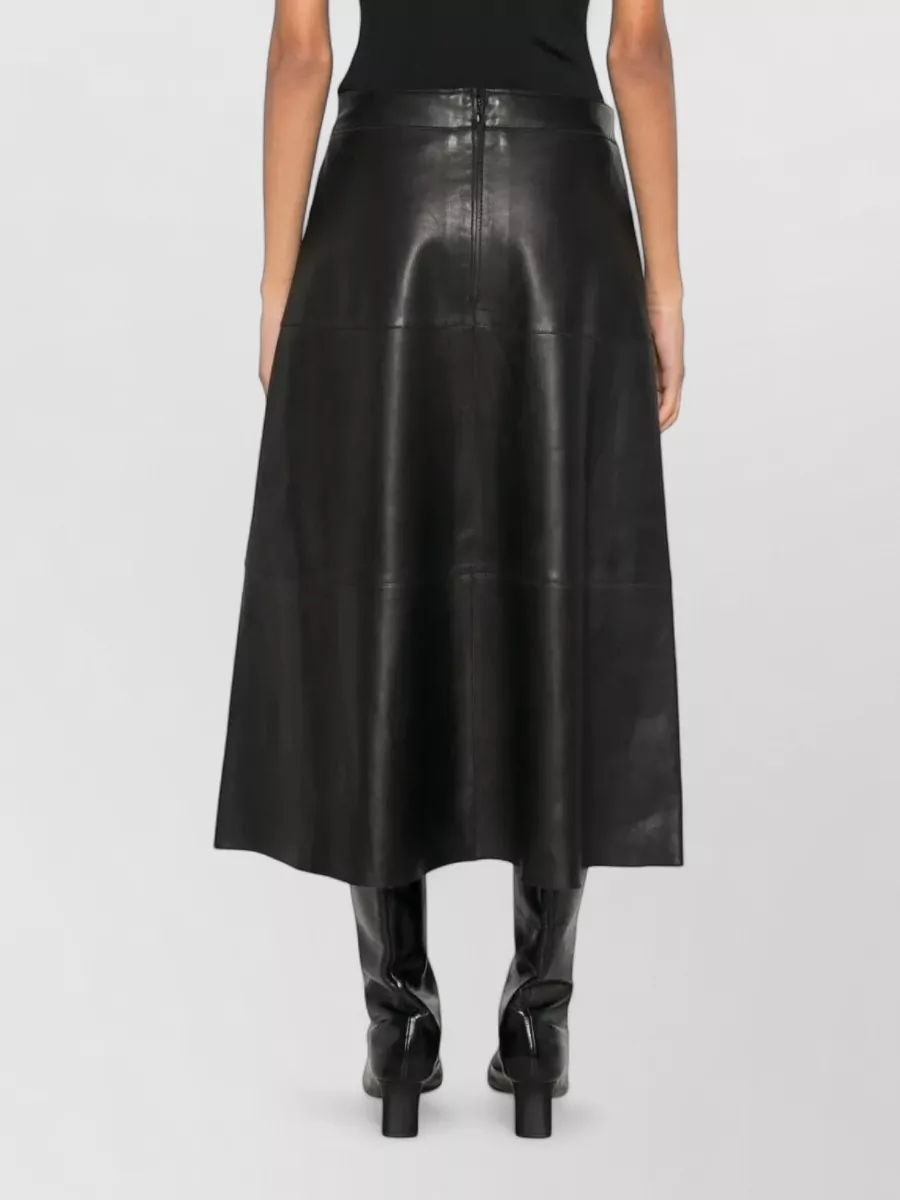 P.a.r.o.s.h. Leather A-Line Skirt