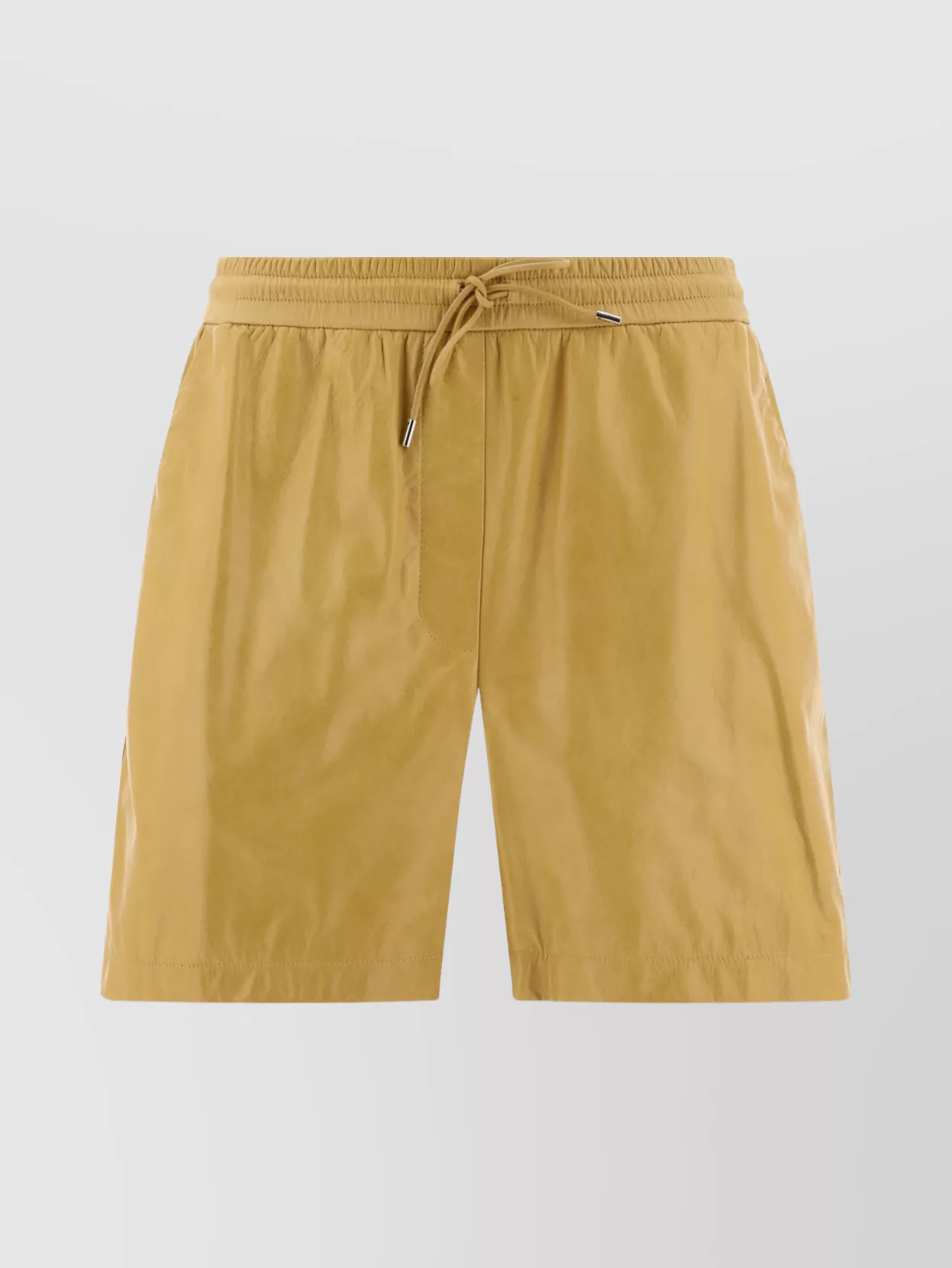Loewe Stylish Leather Shorts With Pockets And Waistband