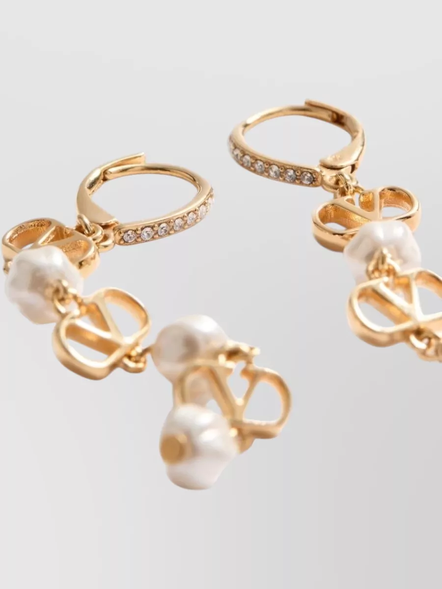 Valentino Garavani Crystal-Embellished Hook Earrings