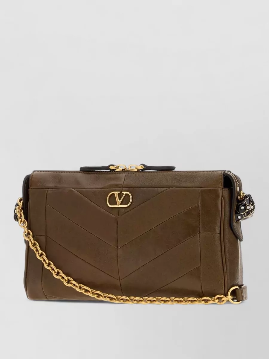 Valentino Garavani Panthea nappa leather clutch bag