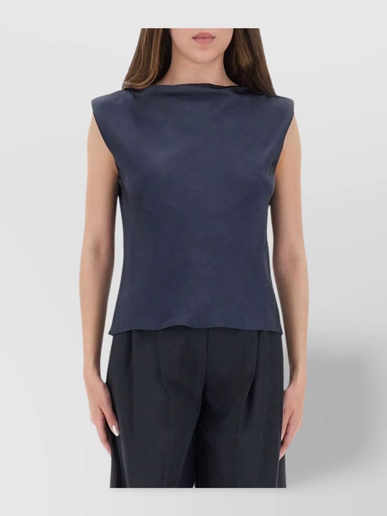 Theory satin slim-fit blouse