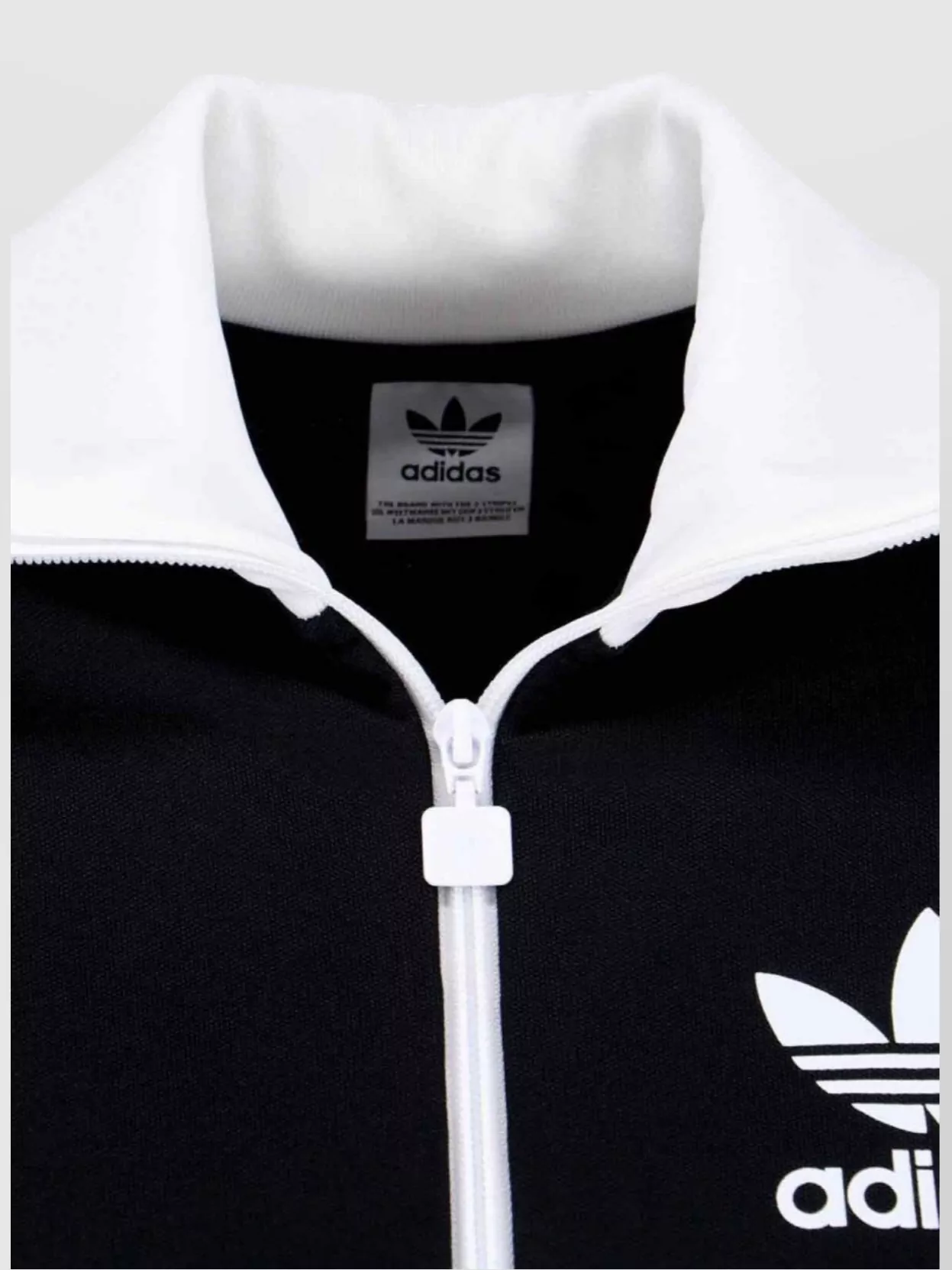 Adidas Collar Contrast Cuffs Hem