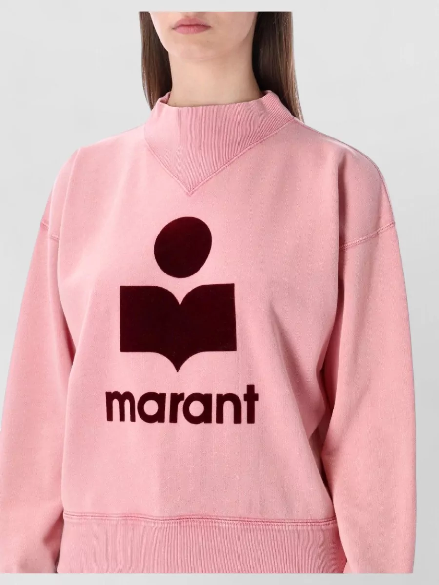 Isabel Marant Étoile Moby Knit Long Sleeve Crew Neck Top In Multi