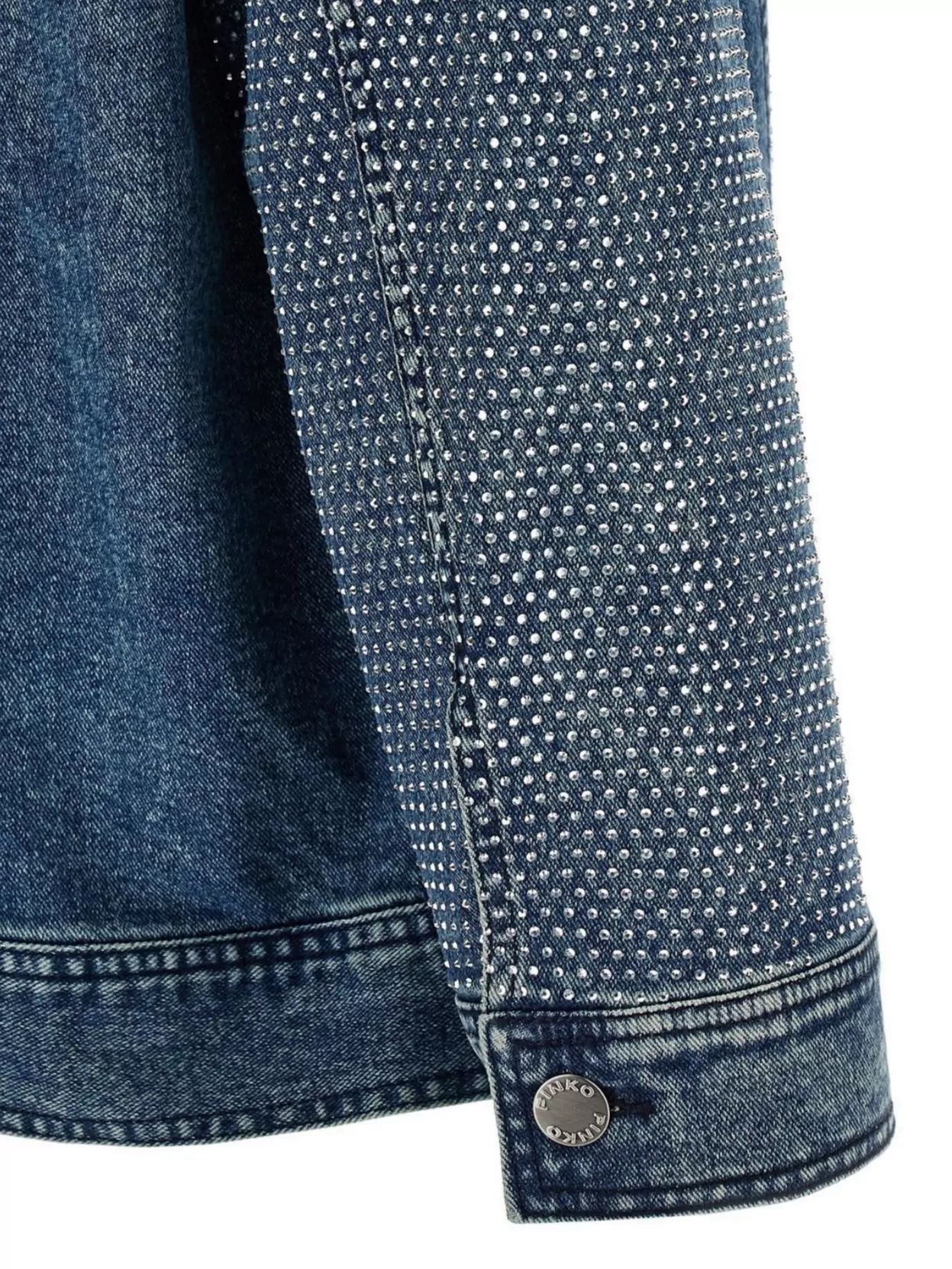 Shop Pinko 'studded Detail' Denim Jacket