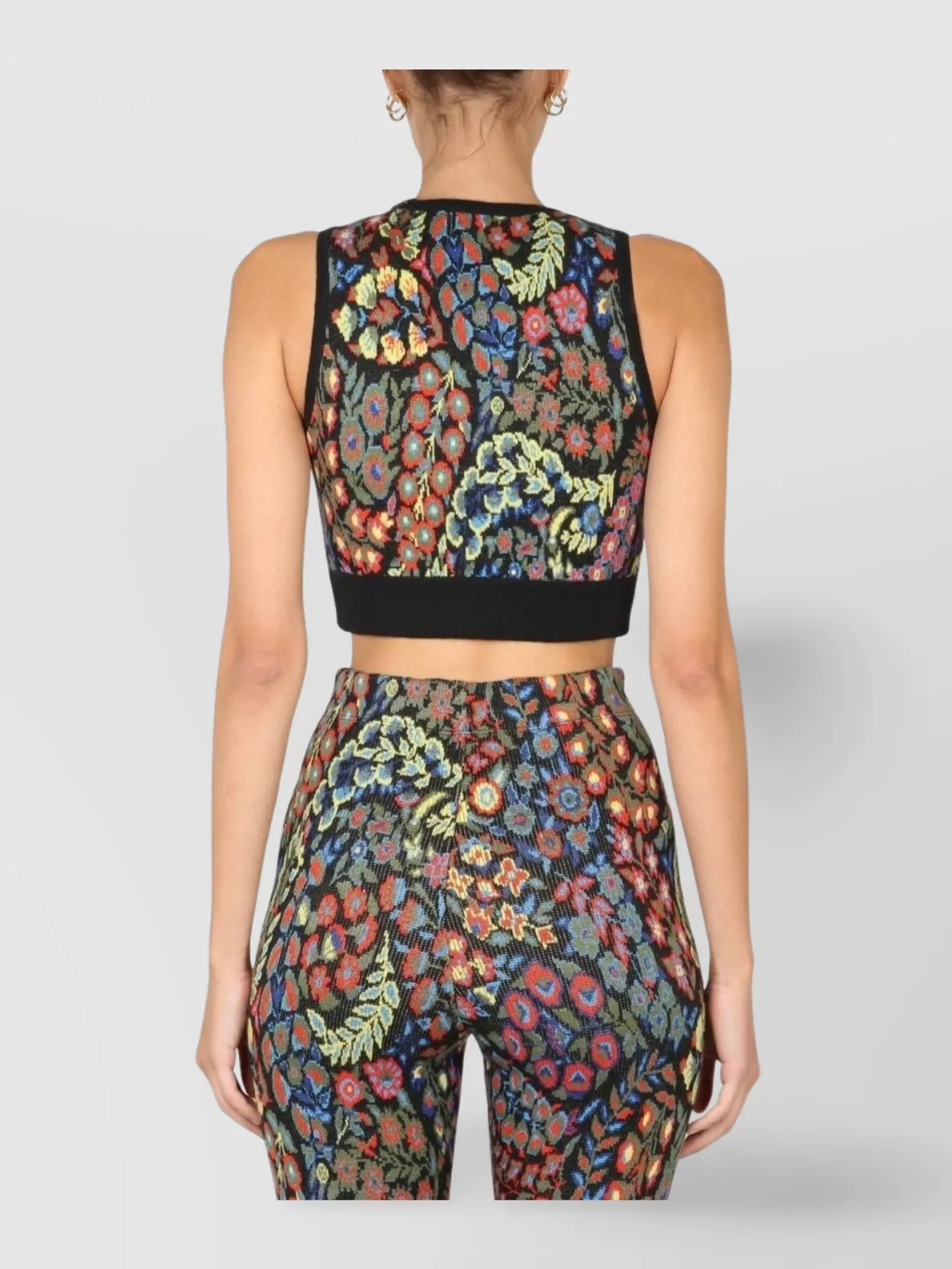 Etro Crew Neck Top And Leggings In Jacquard Wool Blend