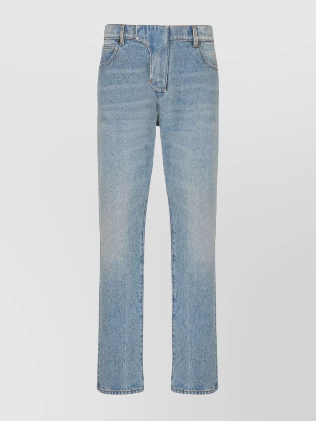 Balmain Straight Whiskering Faded Belt Loops Pockets