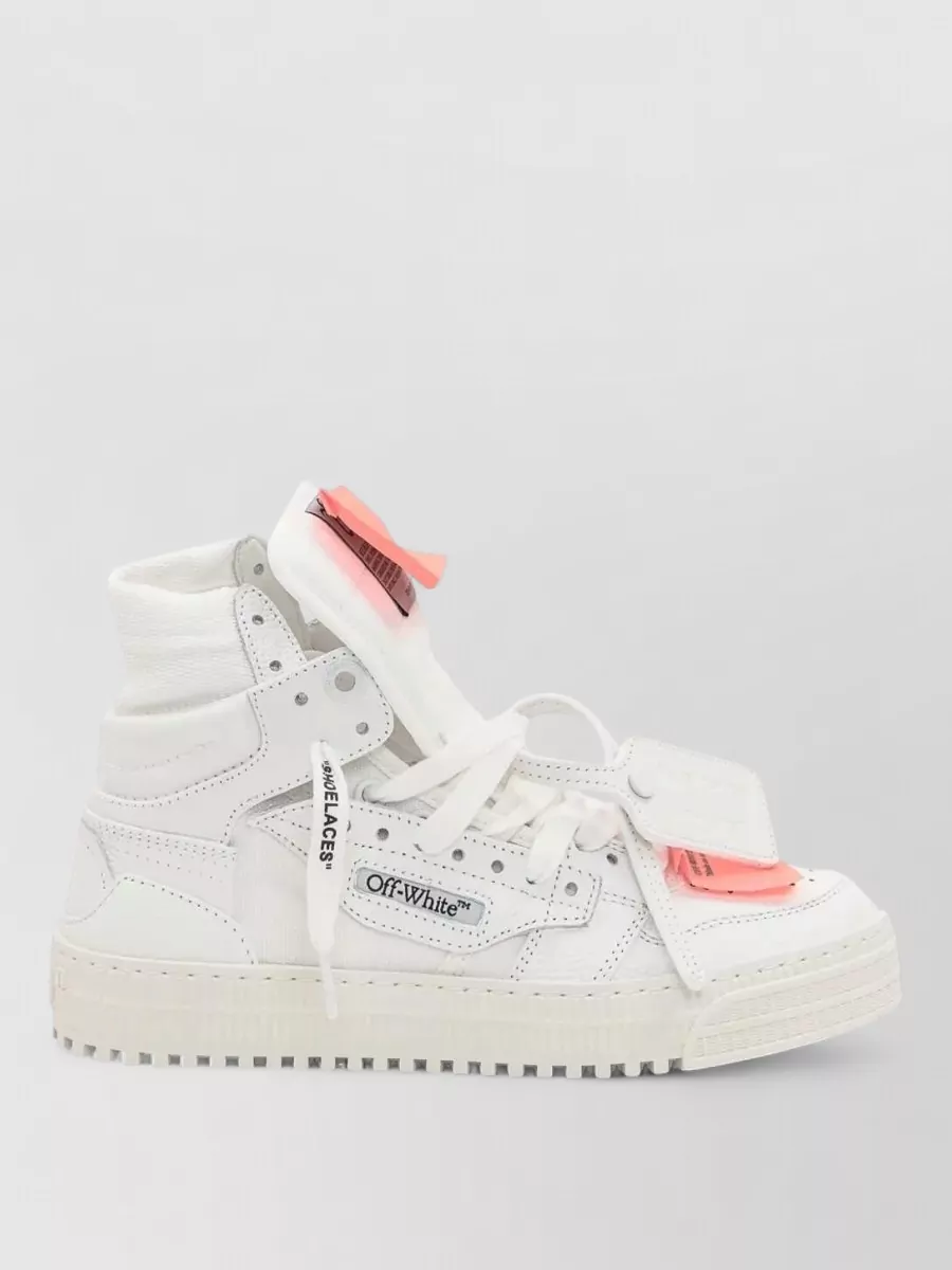 Off-White Leather High-Top Sneakers
