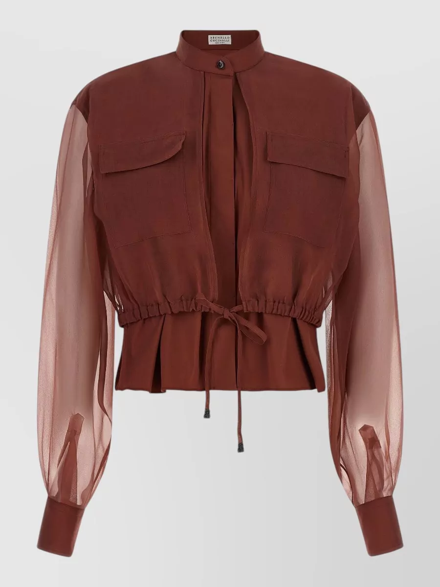 Brunello Cucinelli silk sleeve shirt