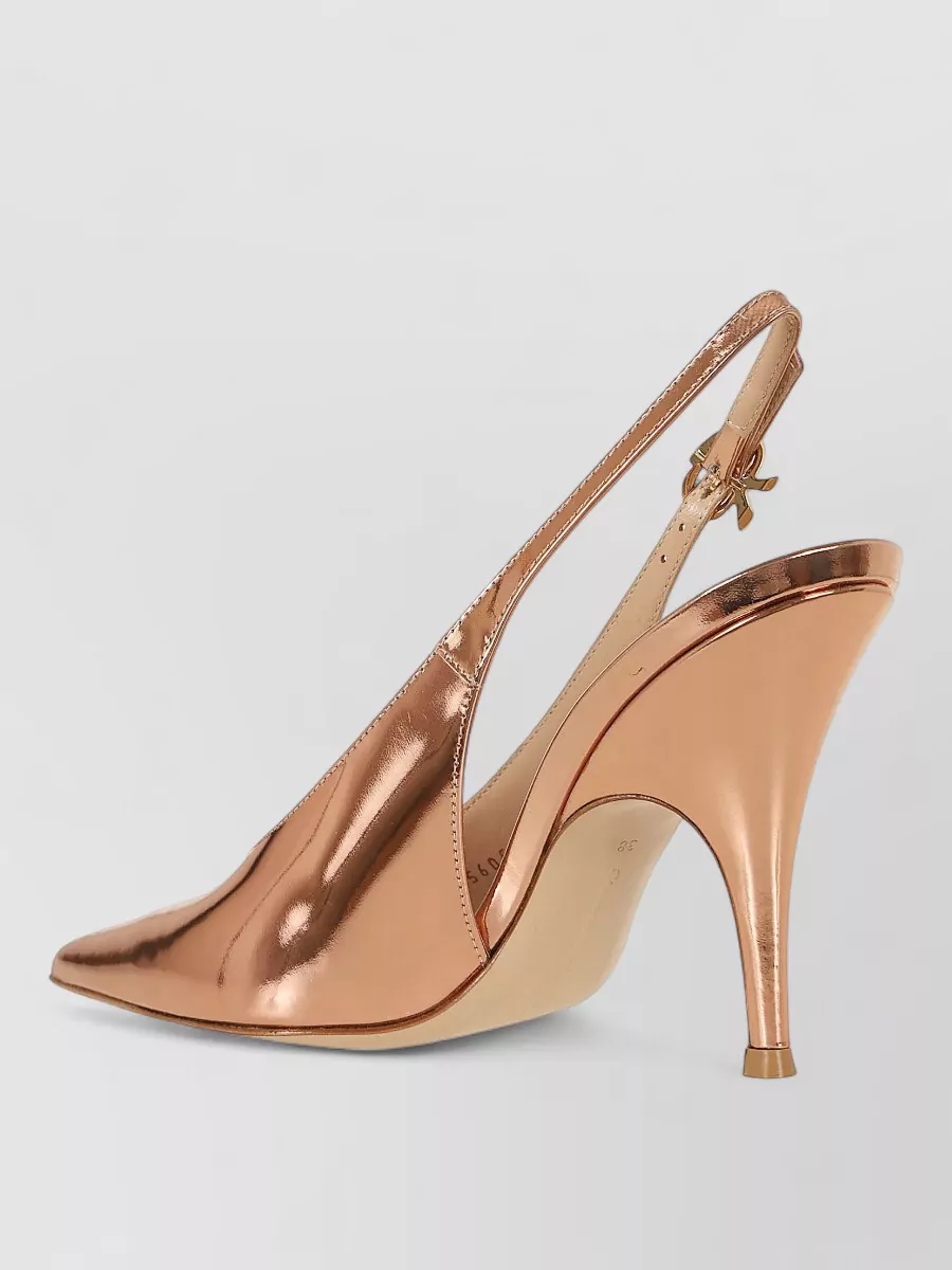 Gianvito Rossi Leather Open-Toe Pumps