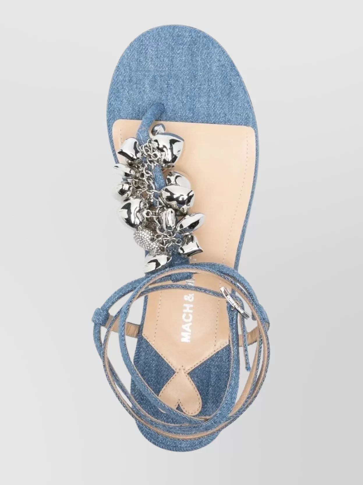 Mach&mach Heart Thong Sandals Embellished Detail