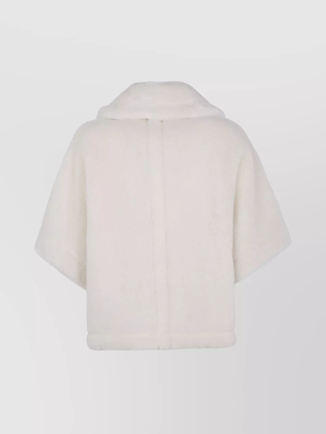 Max Mara Short Sleeve Cape Wide Collar In White
