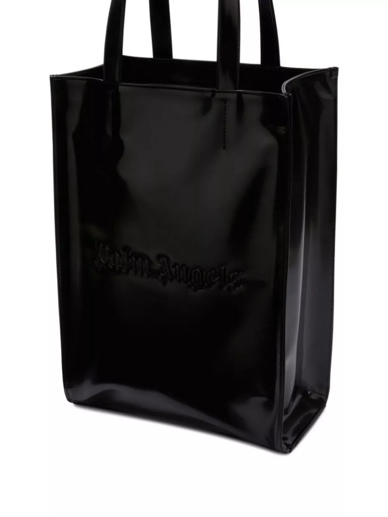 Palm Angels Glossy Logo Tote Flat Handles