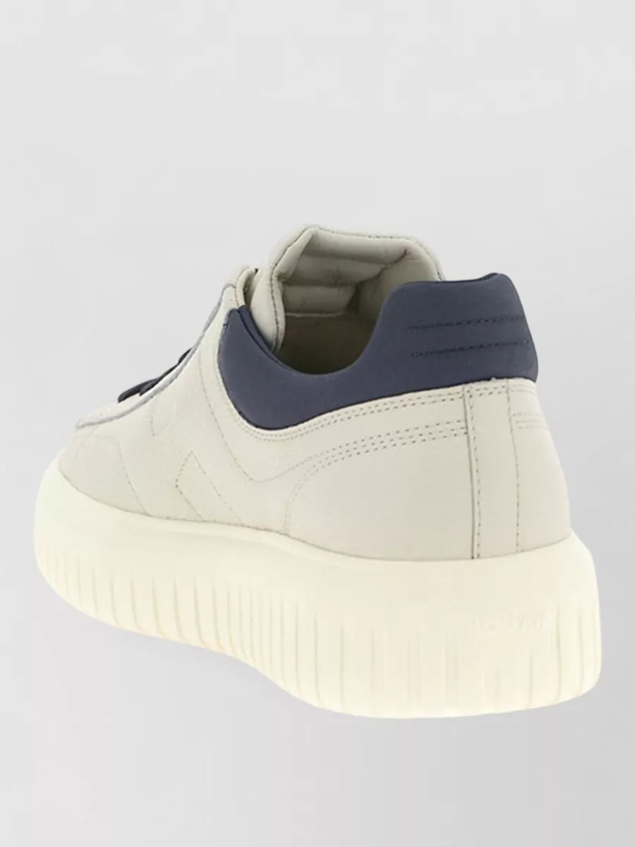 Hogan Logo Stripe Sneakers Round Toe Sole