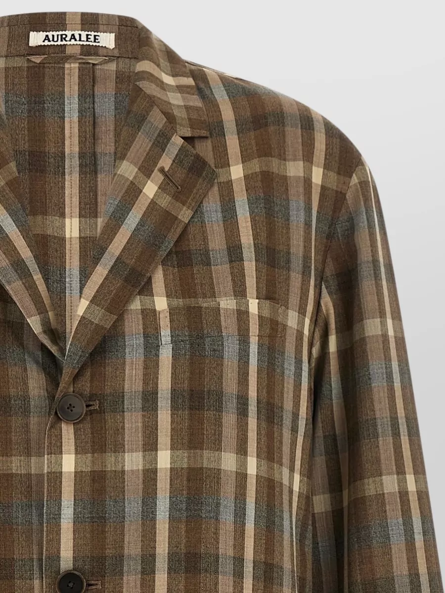 Auralee Wool Single Breasted Coat