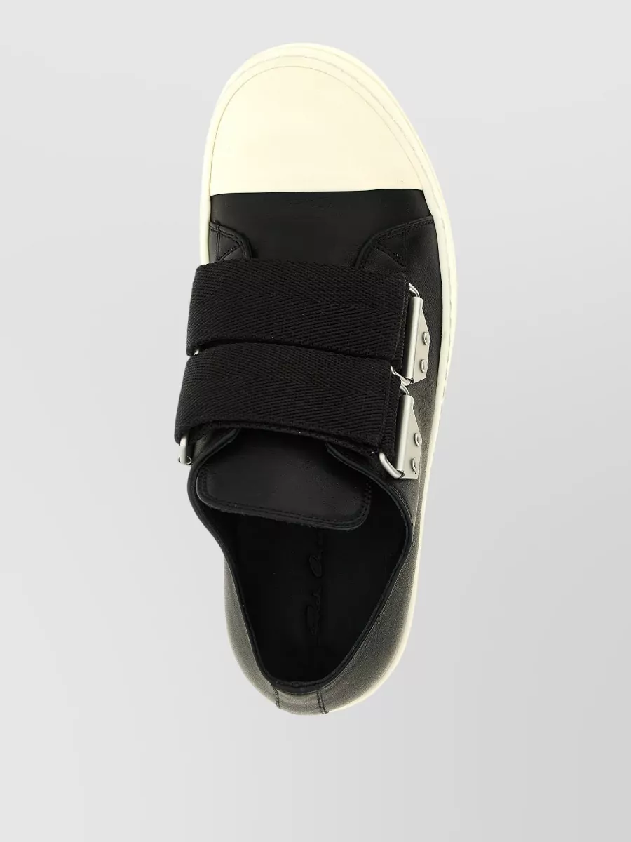 Rick Owens Leather Low-Top Sneakers