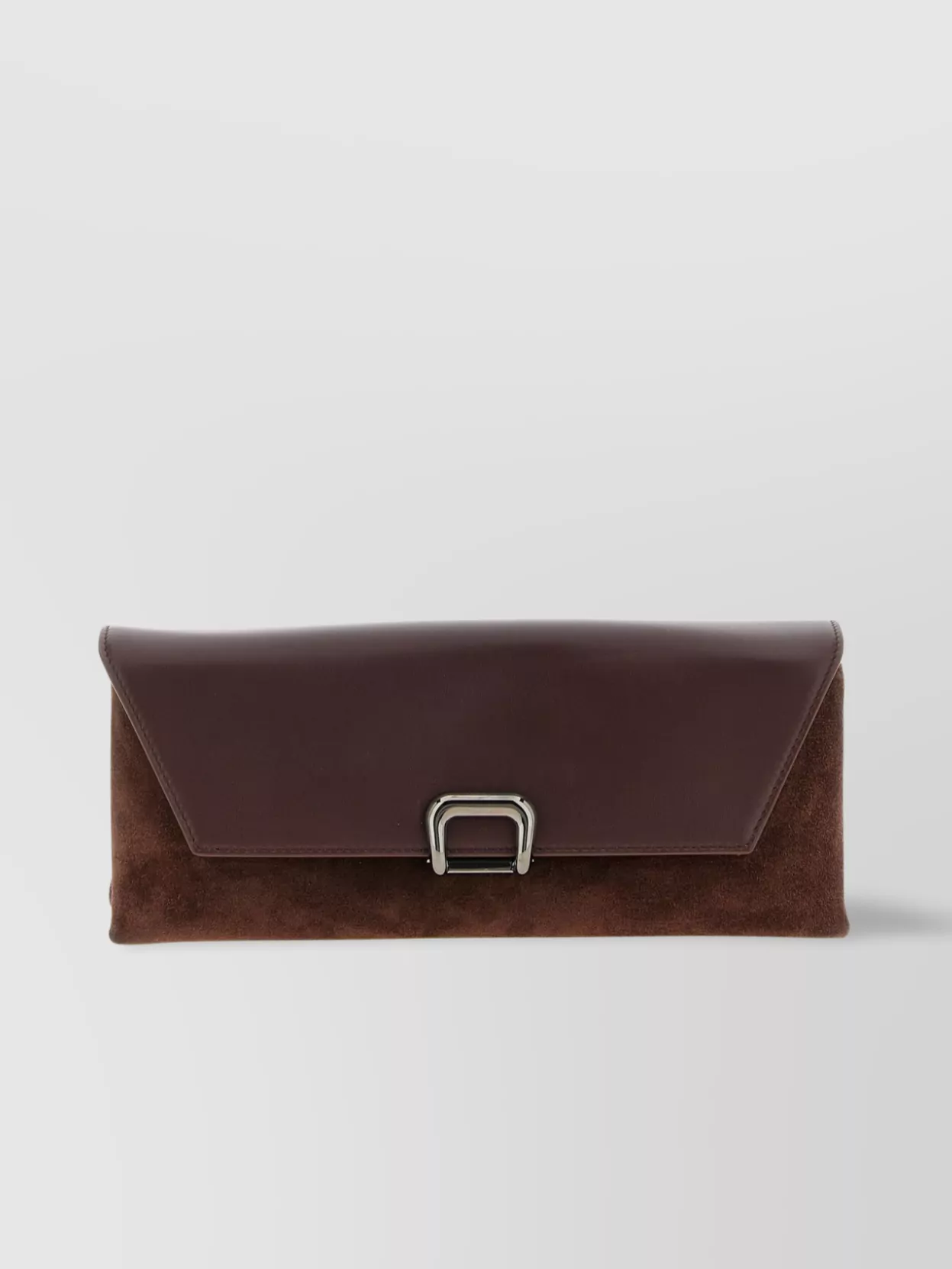 Brunello Cucinelli Tailored Clutch With Suede And Metal