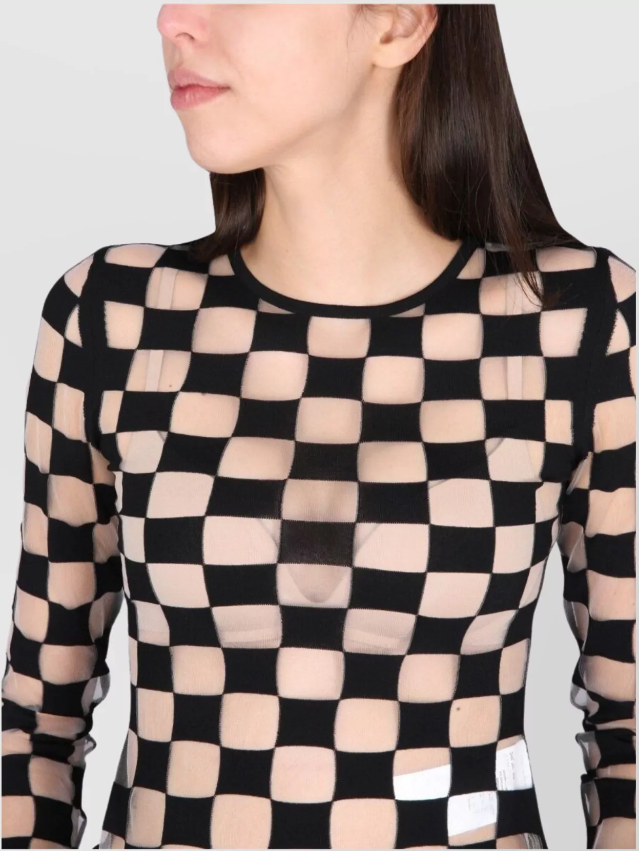 Max Mara Stretch Jersey Crew-Neck Long-Sleeve Blouse