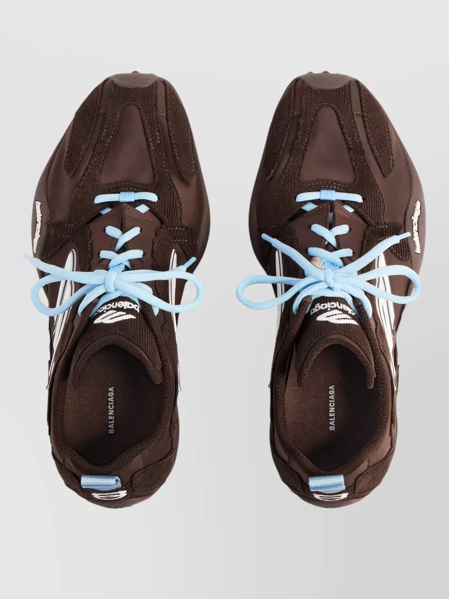 Balenciaga Ultra Corduroy Nylon Sneakers Contrast Sole