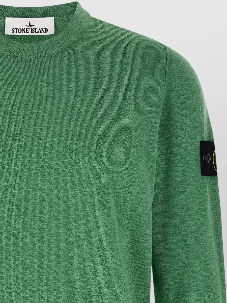Stone Island Fine-Knit Crew-Neck Long-Sleeve Sweater