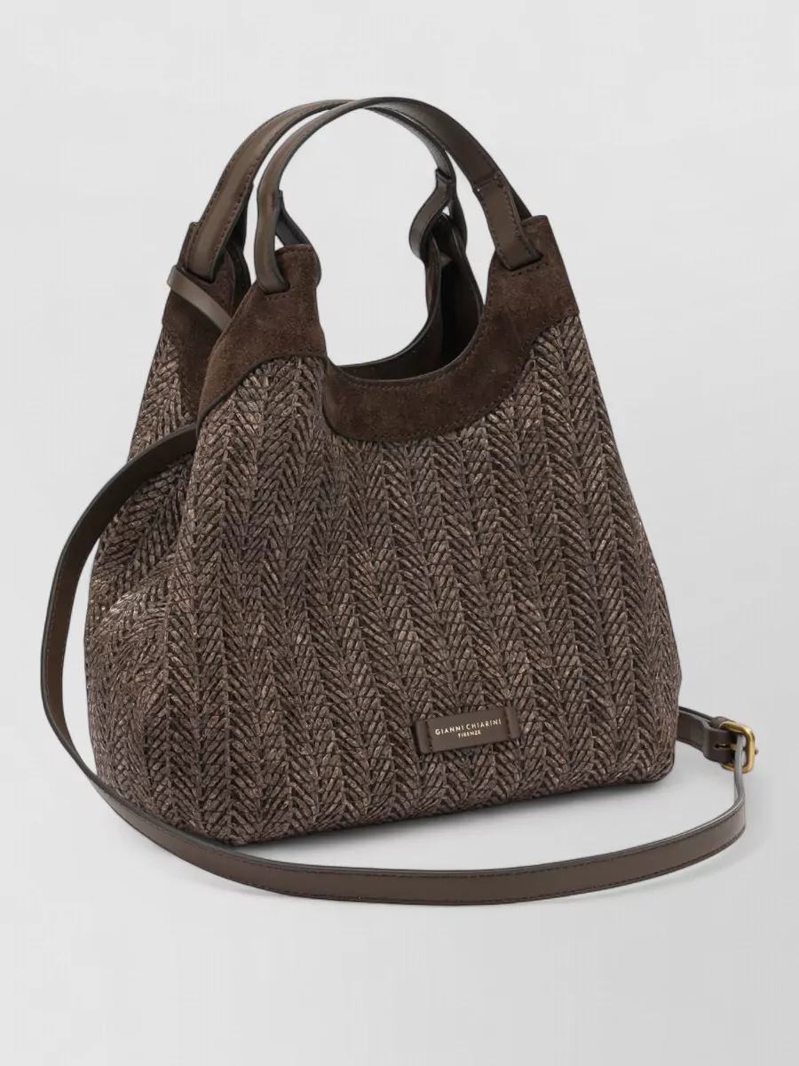 Gianni Chiarini Textured Shoulder Bags Suede Accents