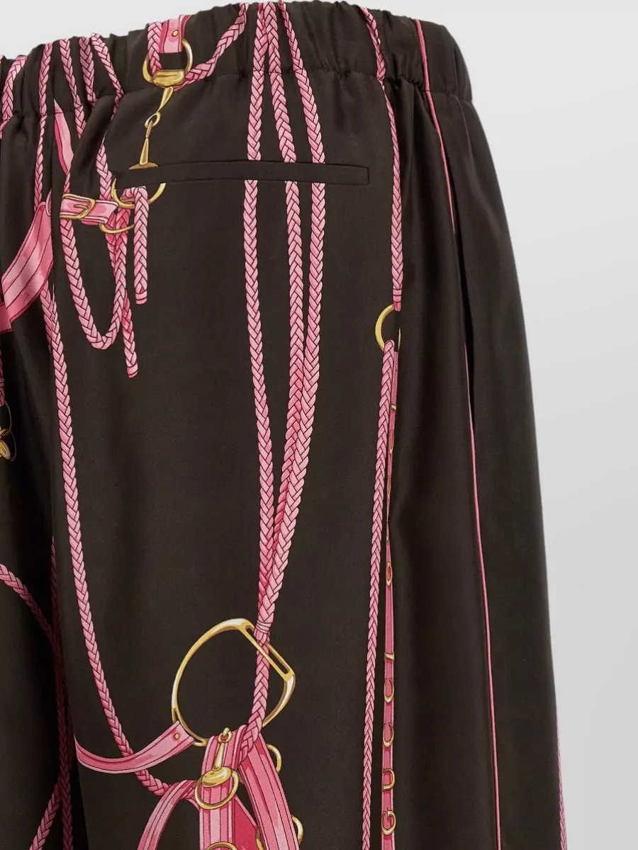 Gucci Clamp Motif Wide Leg Trousers
