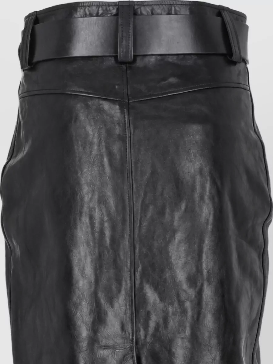 Saint Laurent Leather Pencil Skirt
