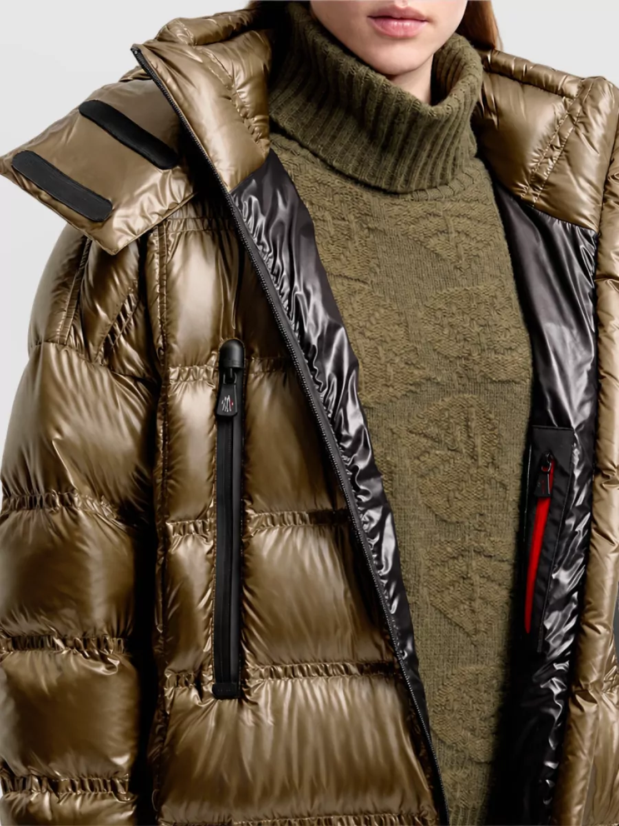 Moncler Down Hooded Long Parka Coat