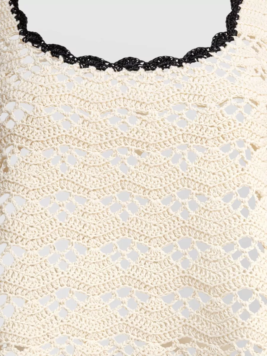 Zimmermann Crochet Scallop Trim Tank Top