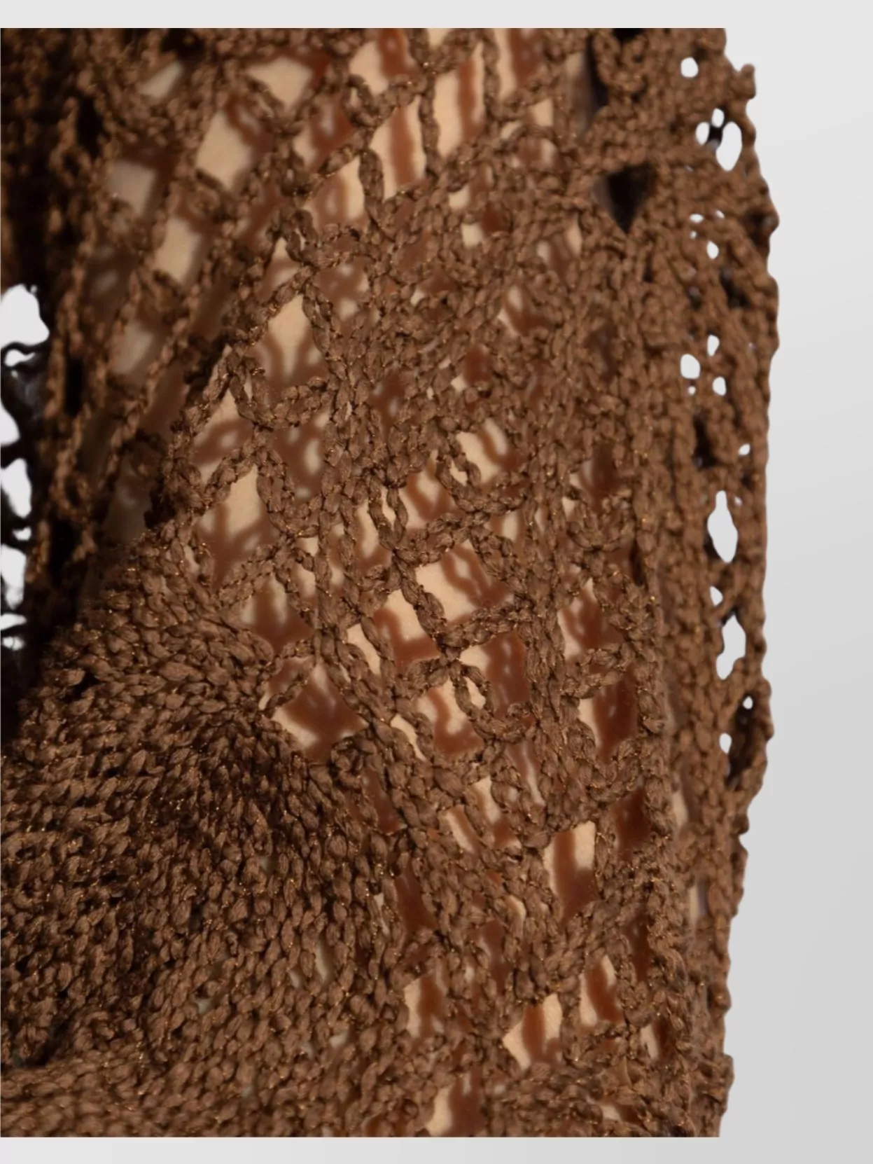 Max Mara Ribbed Knit Crewneck Sweater With Crochet Design