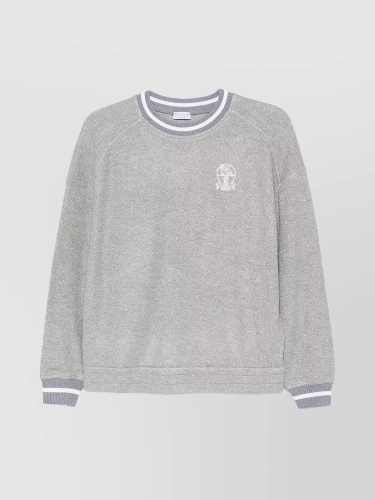 Brunello Cucinelli - crew neck logo embroidered sweatshirt