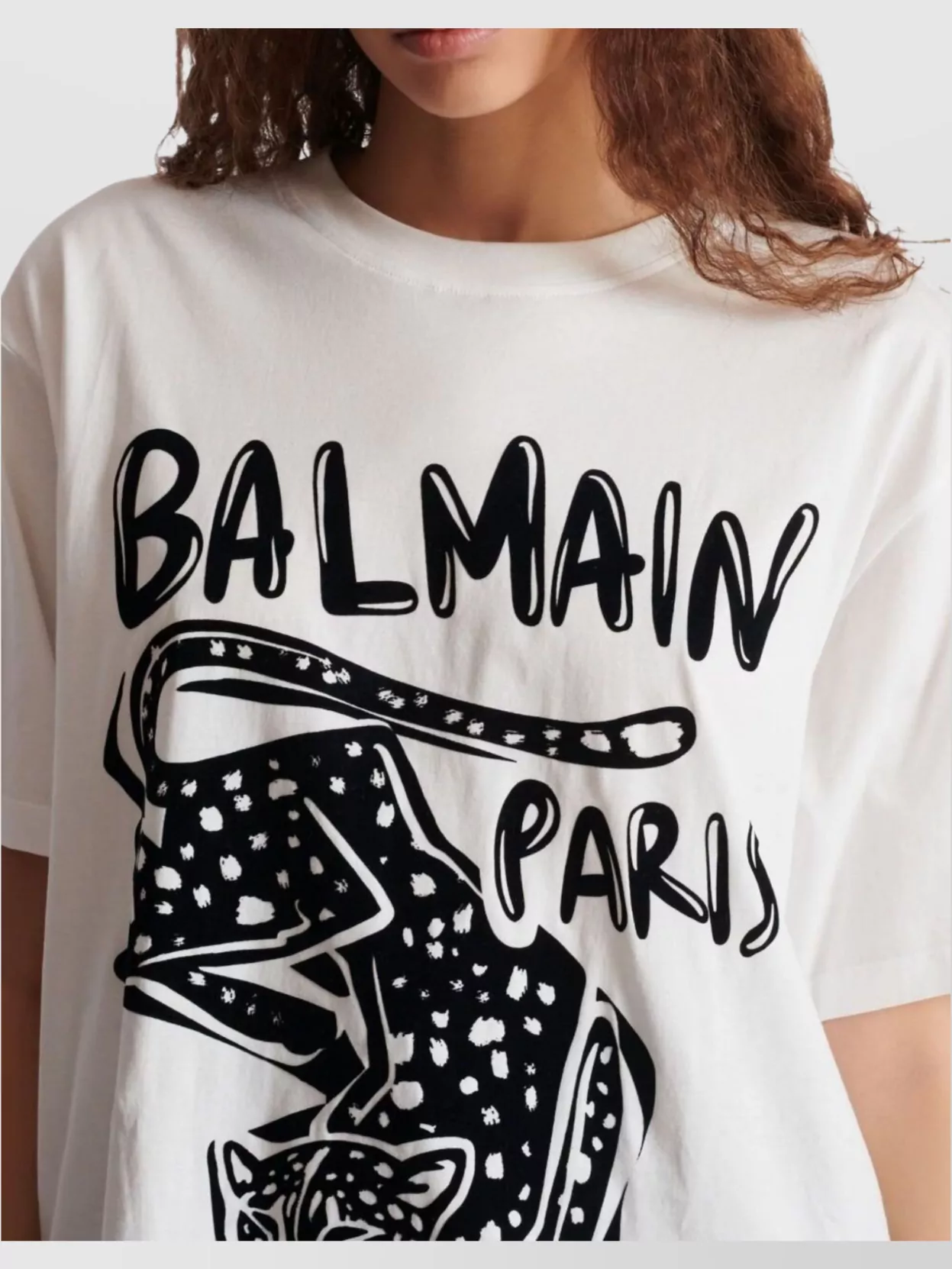 Balmain Short Sleeve Crew Neck Graphic T-Shirt