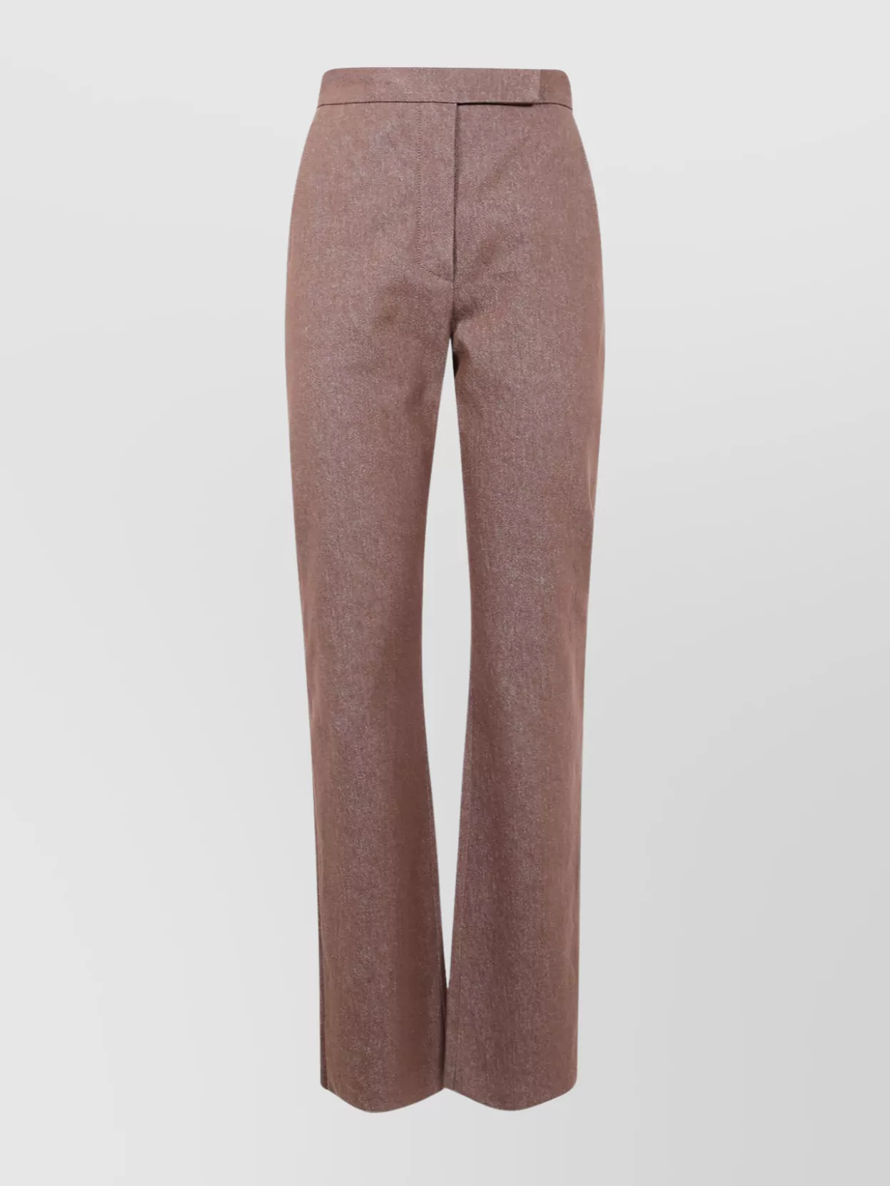 Max Mara Straight Leg Denim Trousers Pockets In Brown
