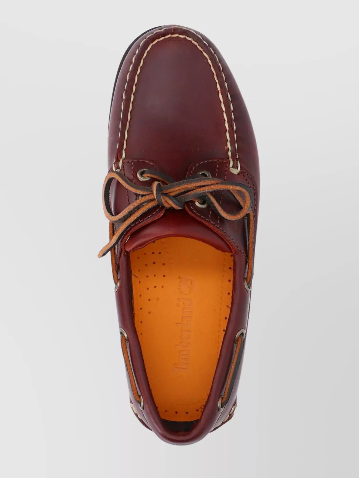 Timberland Boat Shoes With Contrast Stitching And Rubber Sole