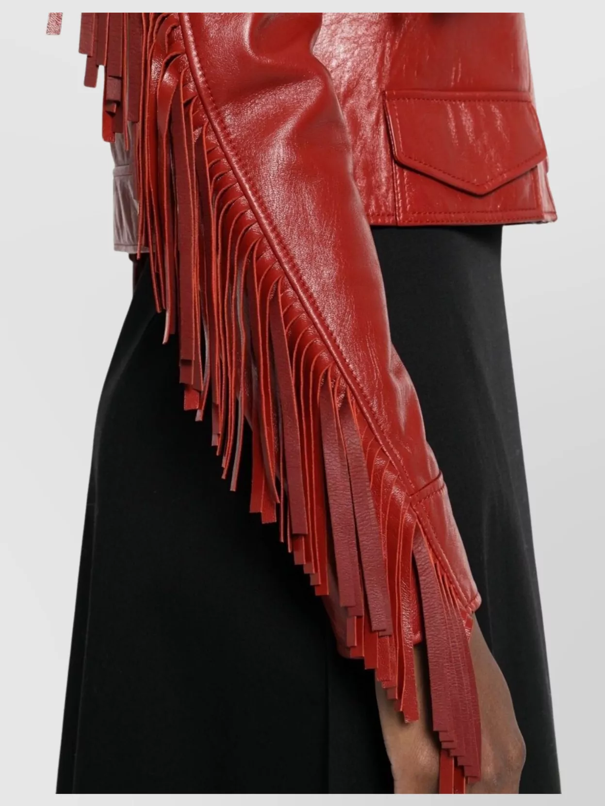 Chloé Fringed Collar Jacket With Flap Pockets